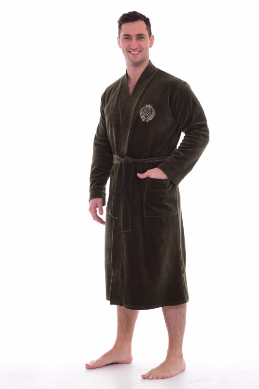 Men's robe 9-119a (khaki)