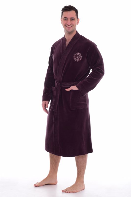 Men's robe 9-119b (plum)