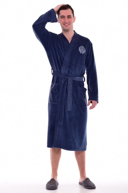 Men's robe 9-119g (indigo)