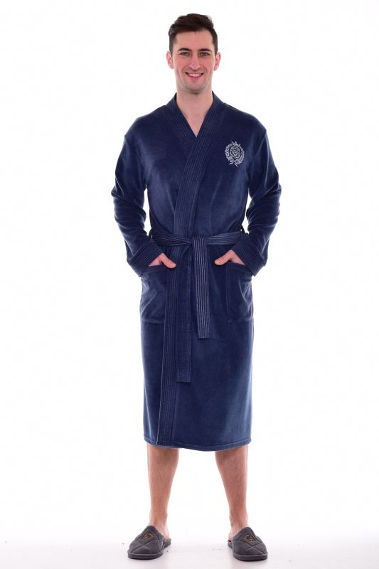 Men's robe 9-119g (indigo)