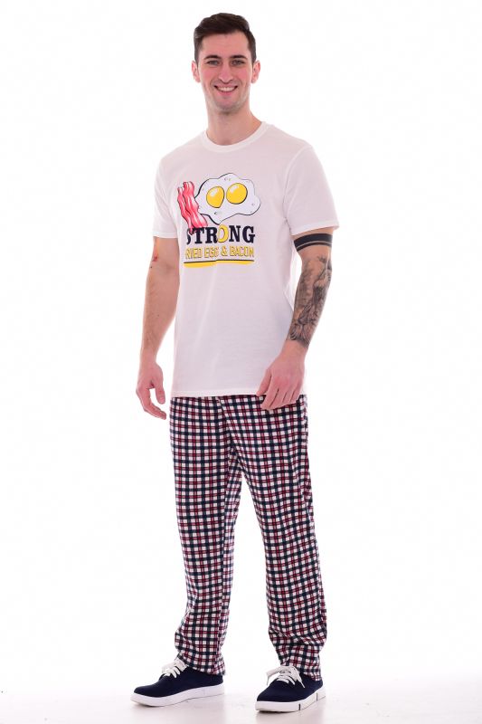 Men's pajamas 9-158 (milk), Scrambled Eggs