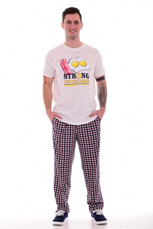 Men's pajamas 9-158 (milk), Scrambled Eggs