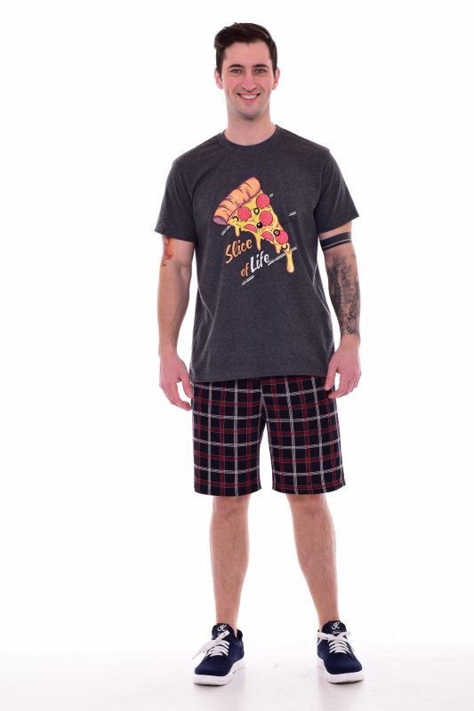 Men's pajamas 9-159 (dark grey), Pepperoni pieces