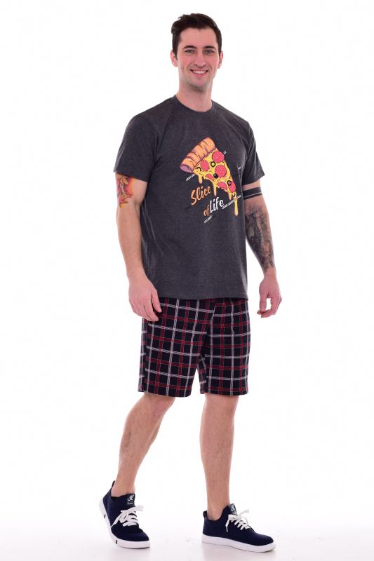 Men's pajamas 9-159 (dark grey), Pepperoni pieces