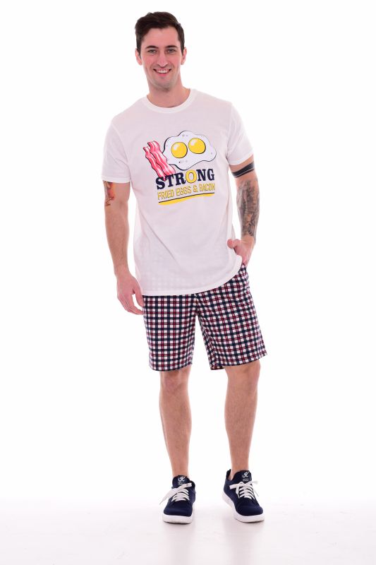 Men's pajamas 9-160 (milk), Scrambled eggs