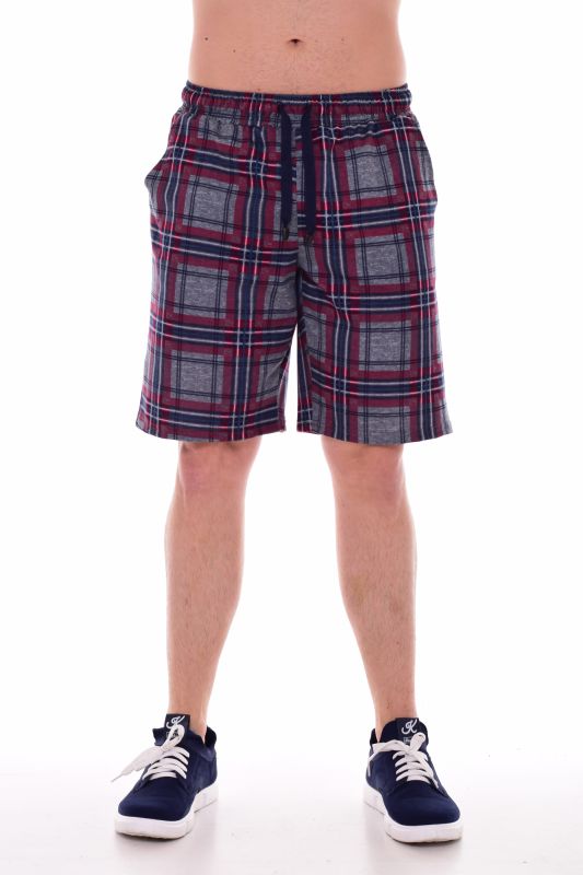 Men's shorts 9-173b (grey+bordeaux)