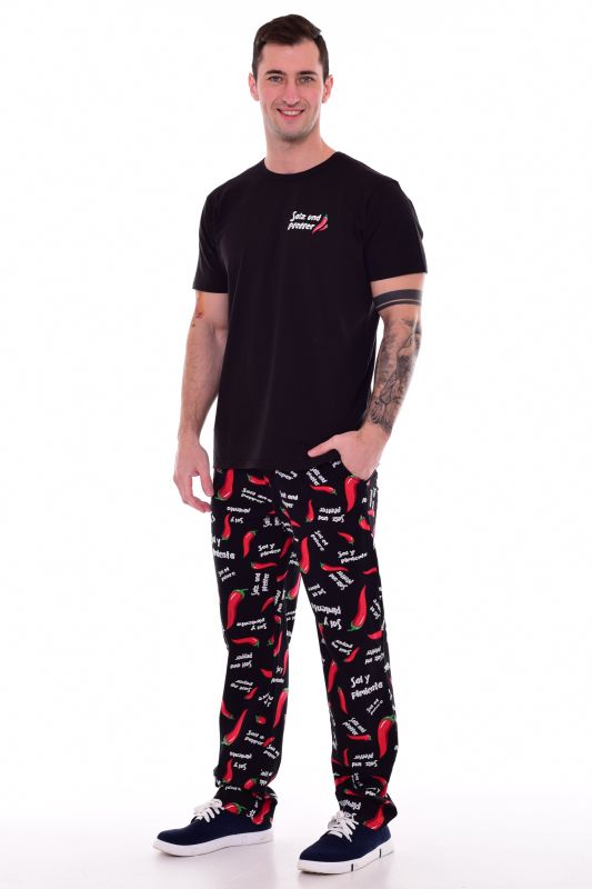 Men's pajamas 9-188 (black) Peppers