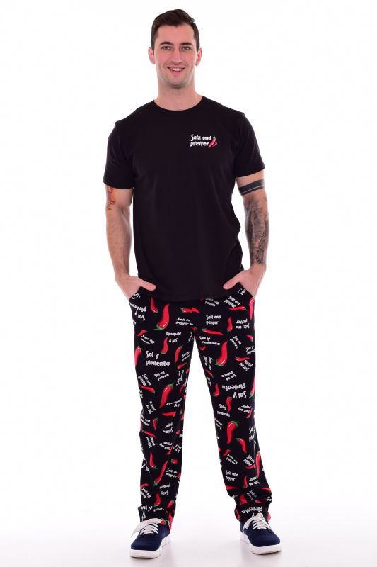 Men's pajamas 9-188 (black) Peppers