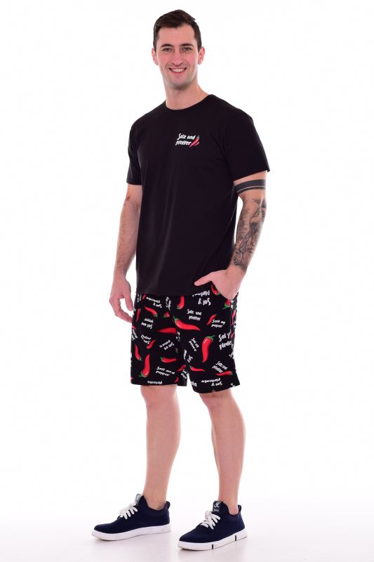 Men's pajamas 9-189 (black) Peppers