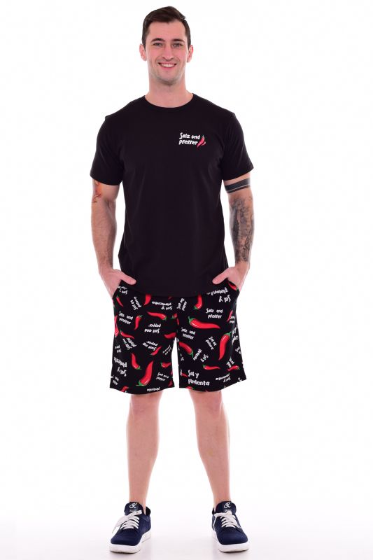 Men's pajamas 9-189 (black) Peppers