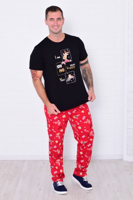 Men's pajamas 9-214 (black)