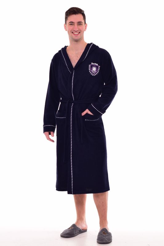 Men's dressing gown 9-70 (dark blue)